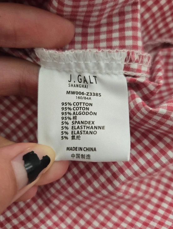 John Galt Red Gingham Tiffany Tank Top. One size fits most. - Picture 8 of 9